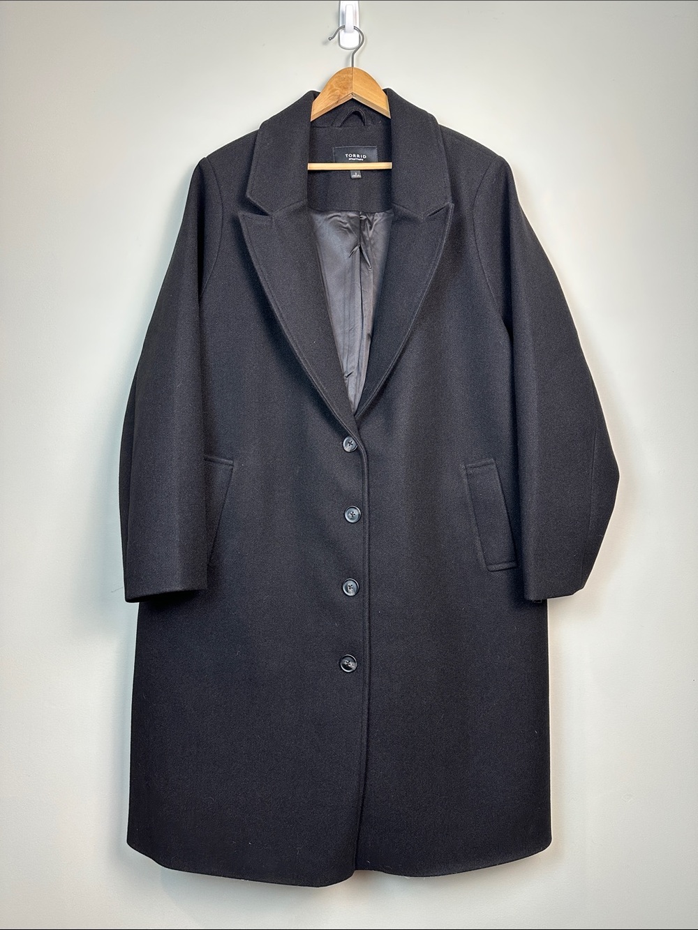 13. Torrid long black coat